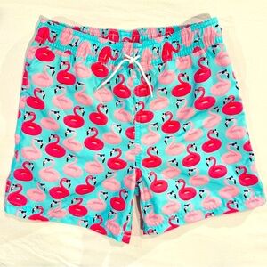 New Janie and Jack Flamingo Floaty Swim Trunks Boys 8 UPF 50+ Summer Beach Pool